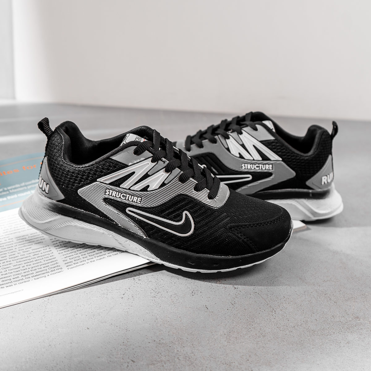 کفش ورزشی Nike Structure مردانه مشکی طوسی مدلZomit