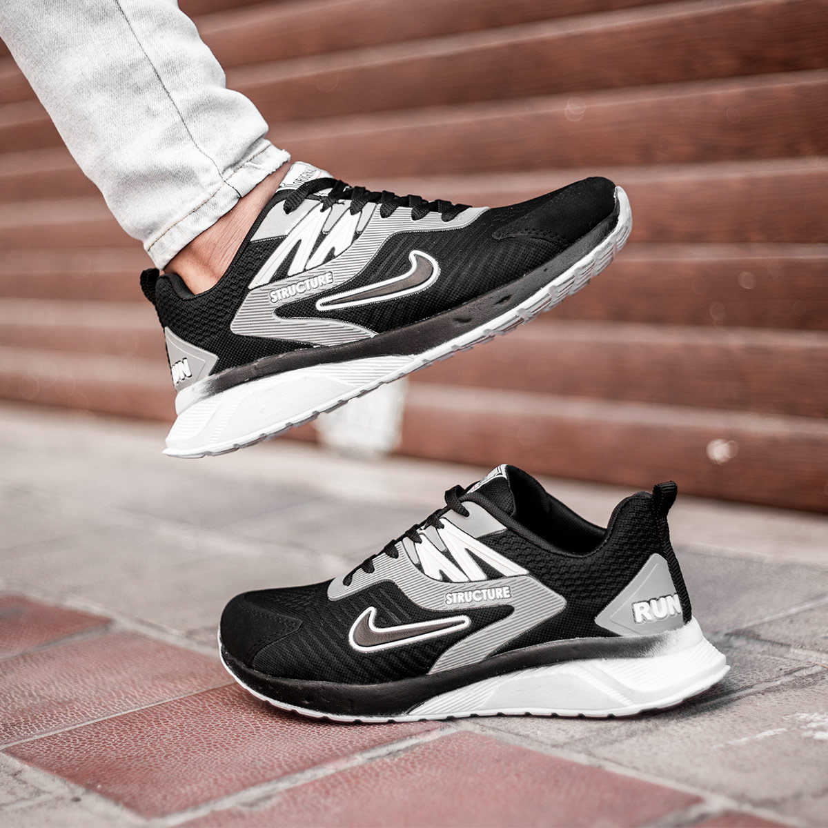 کفش ورزشی Nike Structure مردانه مشکی طوسی مدلZomit