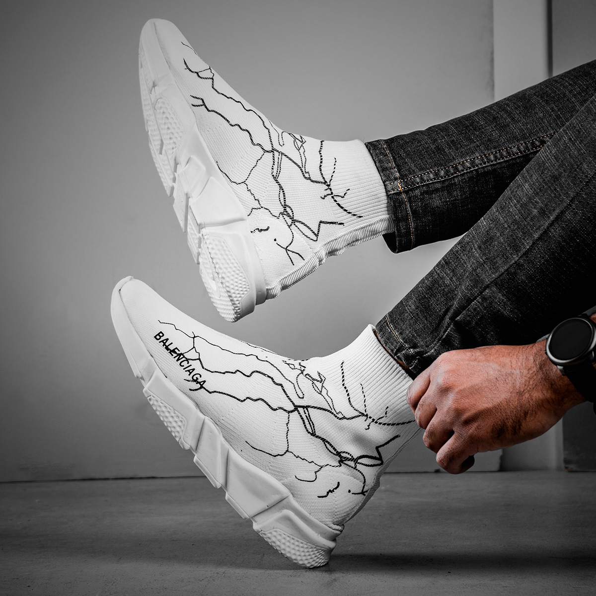 کفش ورزشی Balenciagaمردانه سفید مدلAgras