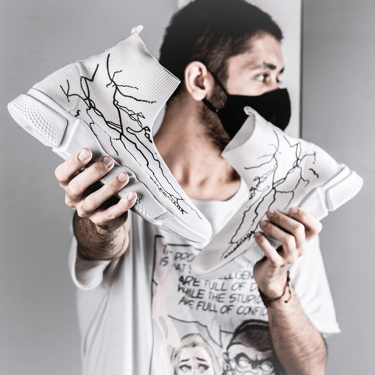 کفش ورزشی Balenciagaمردانه سفید مدلAgras