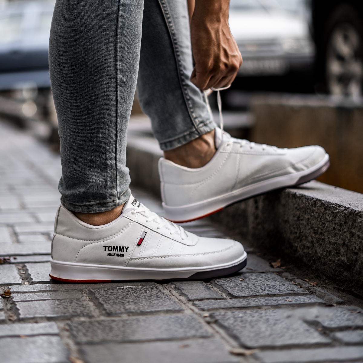 کفش Tommy مردانه سفید مدلOpal